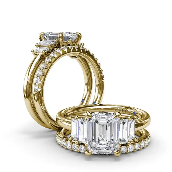 Bold and Beautiful Five Stone Engagement Ring  Image 4 Steve Lennon & Co Jewelers  New Hartford, NY