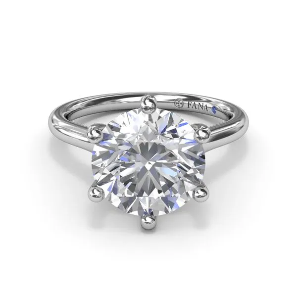 Six Prong Diamond Engagement Ring Image 2 Castle Couture Fine Jewelry Manalapan, NJ