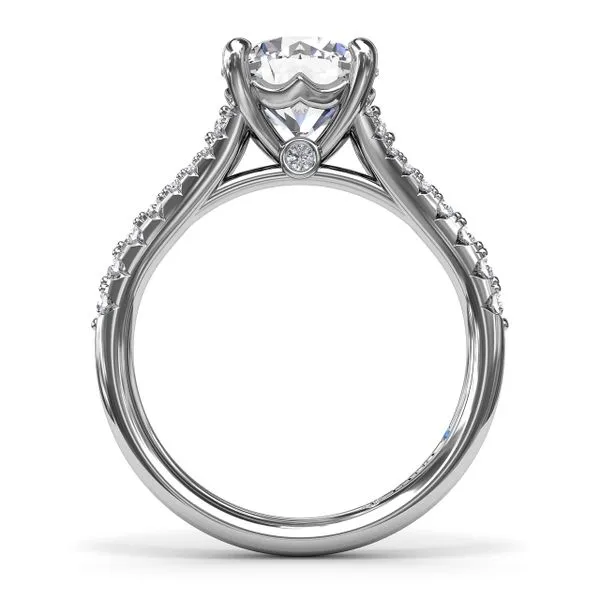 Diamond Split Shank Engagement Ring Image 3 Castle Couture Fine Jewelry Manalapan, NJ
