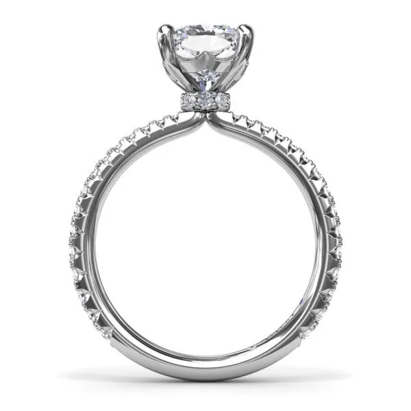 Diamond Collar Engagement Ring Image 3 Castle Couture Fine Jewelry Manalapan, NJ