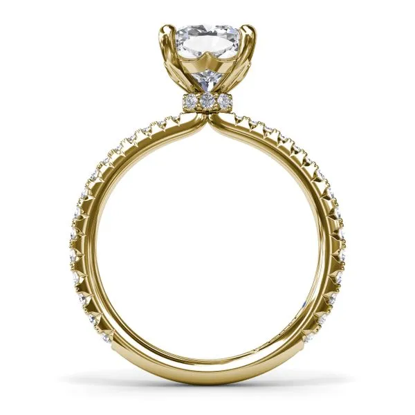 Diamond Collar Engagement Ring Image 3 Castle Couture Fine Jewelry Manalapan, NJ