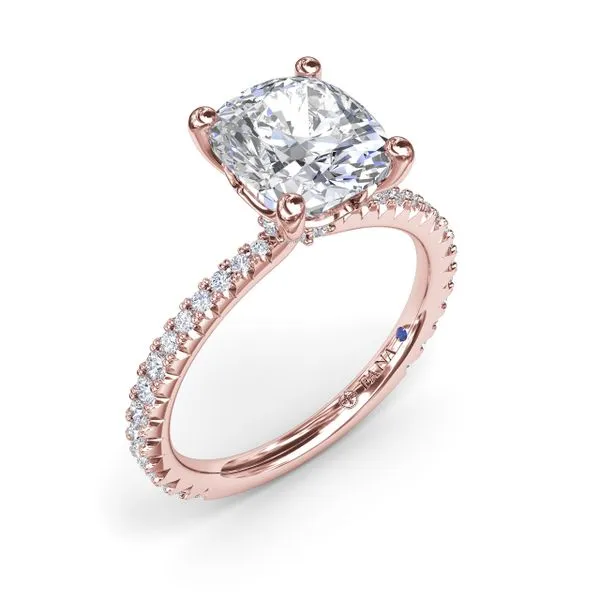 Diamond Collar Engagement Ring Castle Couture Fine Jewelry Manalapan, NJ