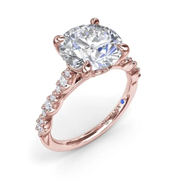 Petite Pave Diamond Engagement Ring The Diamond Center Claremont, CA
