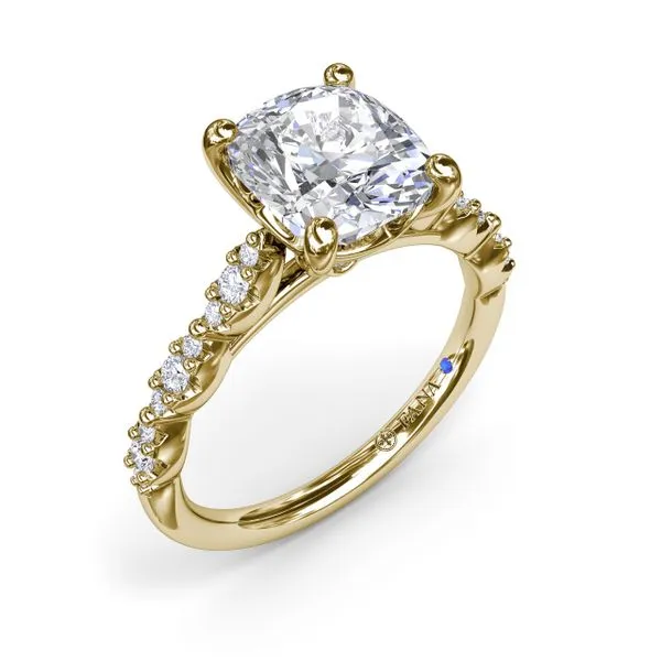 Petite Pave Diamond Engagement Ring Jim's Jewelers Tyler, TX