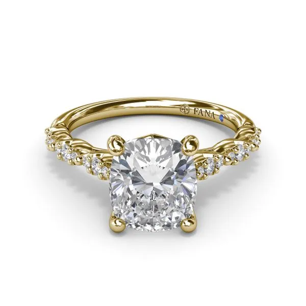 Petite Pave Diamond Engagement Ring Image 3 Graham Jewelers Wayzata, MN