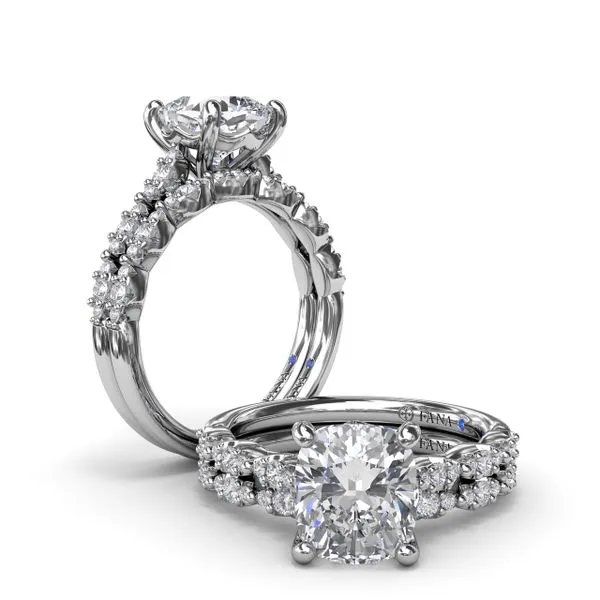 Petite Pave Diamond Engagement Ring Image 4 Graham Jewelers Wayzata, MN