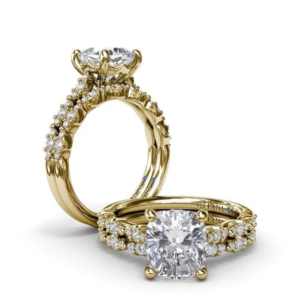 Petite Pave Diamond Engagement Ring Image 4 Moore Jewelers Laredo, TX