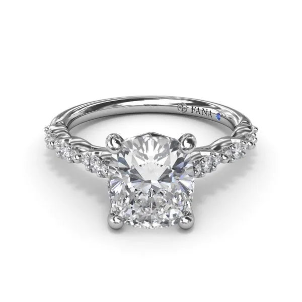 Petite Pave Diamond Engagement Ring Image 3 Graham Jewelers Wayzata, MN