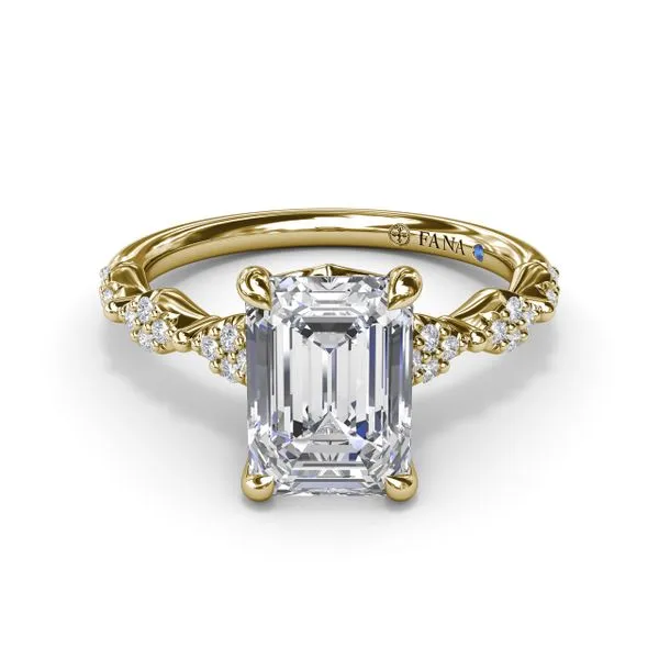 Modern Vintage Diamond Engagement Ring Image 2 Castle Couture Fine Jewelry Manalapan, NJ