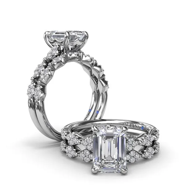 Modern Vintage Diamond Engagement Ring Image 4 Castle Couture Fine Jewelry Manalapan, NJ
