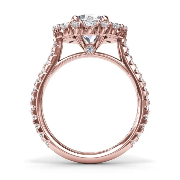 Floral Cluster Diamond Engagement Ring Image 3 The Diamond Center Claremont, CA