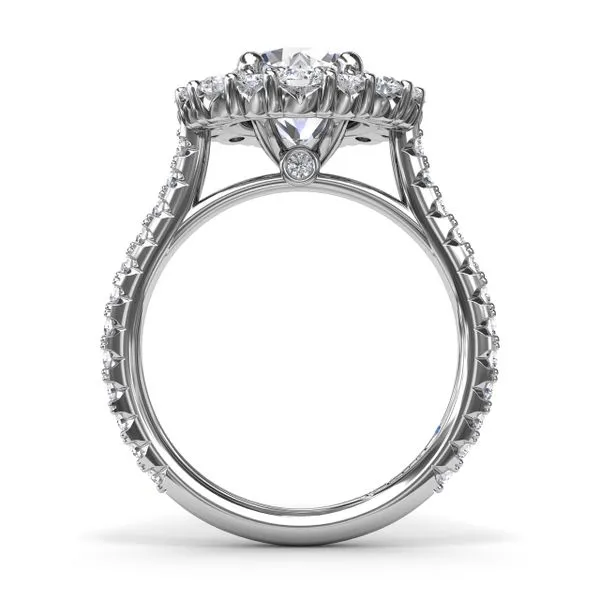 Floral Cluster Diamond Engagement Ring Image 3 The Diamond Center Claremont, CA