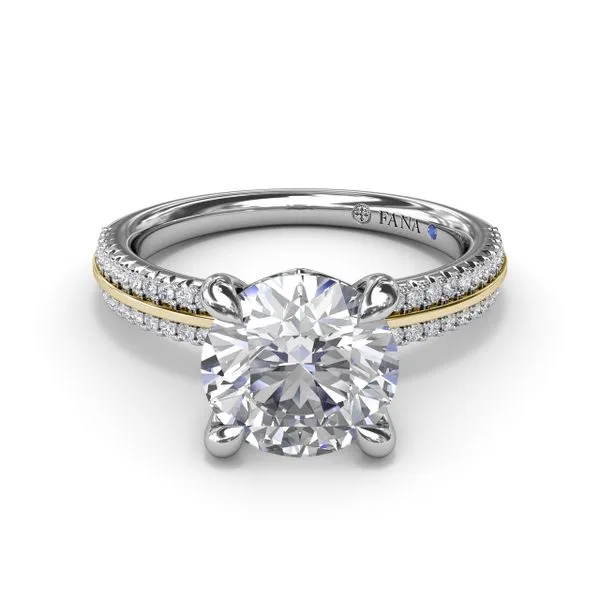Two-Toned Diamond Engagement Ring  Image 2 Steve Lennon & Co Jewelers  New Hartford, NY