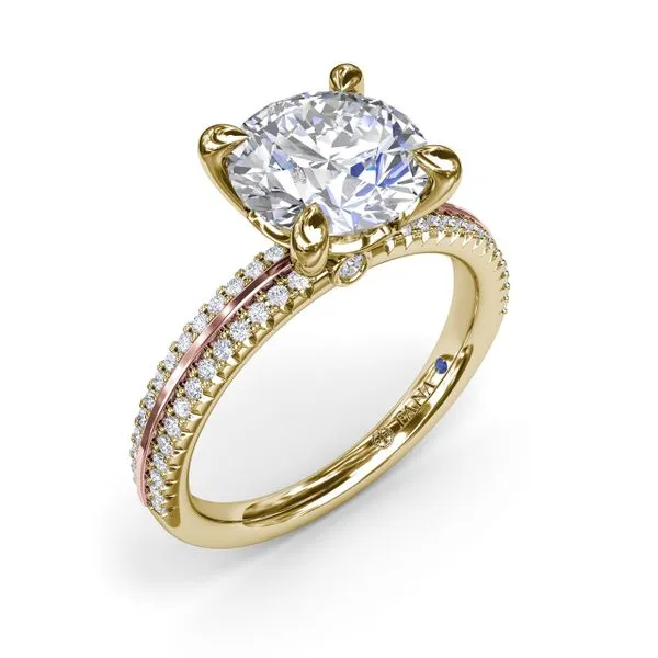 Two-Toned Diamond Engagement Ring  Castle Couture Fine Jewelry Manalapan, NJ