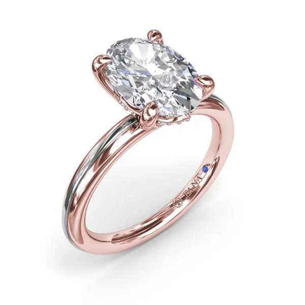 Two-Toned Diamond Engagement Ring  Steve Lennon & Co Jewelers  New Hartford, NY