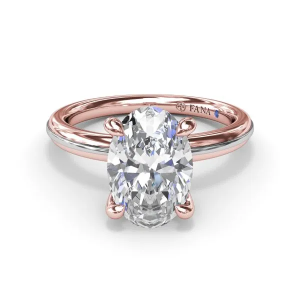 Two-Toned Diamond Engagement Ring  Image 2 Steve Lennon & Co Jewelers  New Hartford, NY