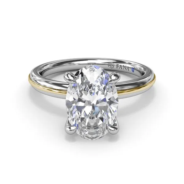 Two-Toned Engagement Ring  Image 2 Castle Couture Fine Jewelry Manalapan, NJ