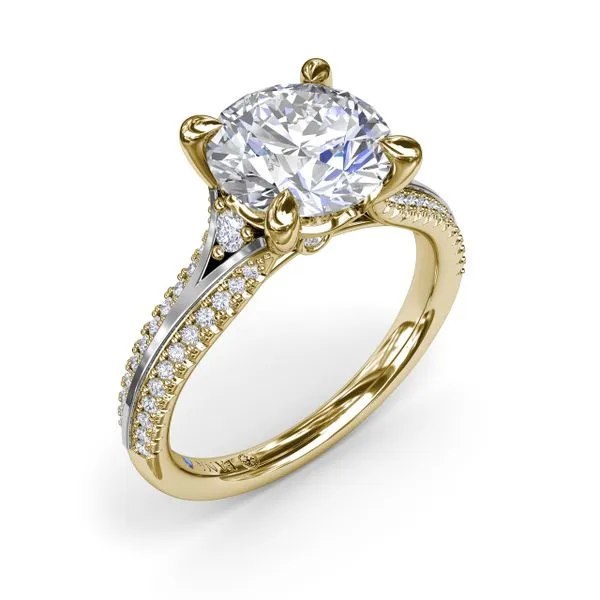 Two-Toned Split Shank Diamond Engagement Ring The Diamond Center Claremont, CA