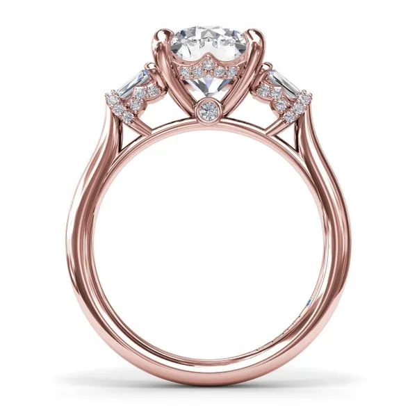 Double Baguette Diamond Engagement Ring  Image 3 The Diamond Center Claremont, CA