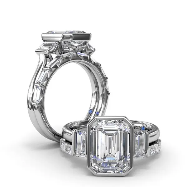 Bezel Set Diamond Engagement Ring Image 4 Steve Lennon & Co Jewelers  New Hartford, NY