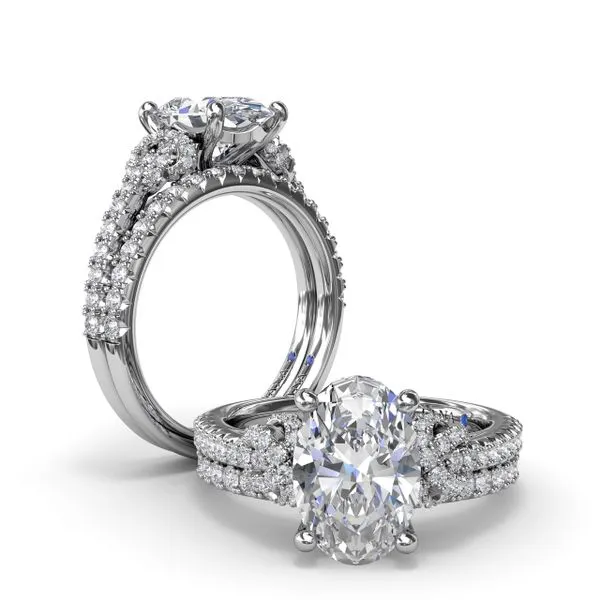 Oval Love Knot Diamond Engagement Ring Image 4 Molinelli's Jewelers Pocatello, ID