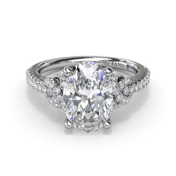 Oval Love Knot Diamond Engagement Ring Image 3 The Diamond Center Claremont, CA