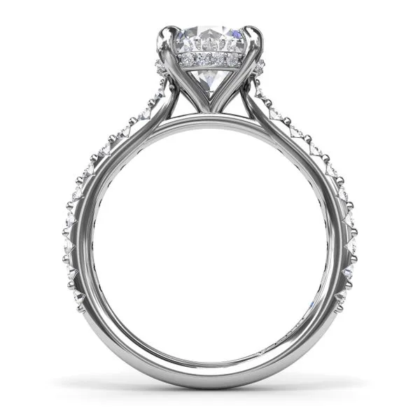 Hidden Halo Diamond Engagement Ring Image 3 Castle Couture Fine Jewelry Manalapan, NJ