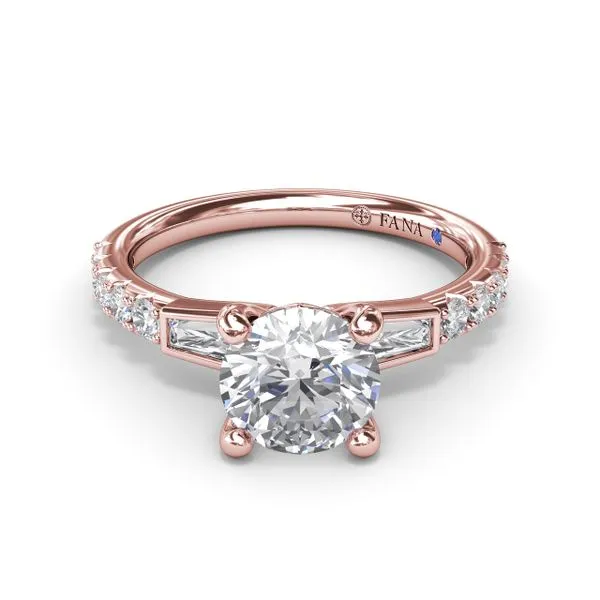 Tapered Baguette Diamond Engagement Ring Image 2 The Diamond Center Claremont, CA