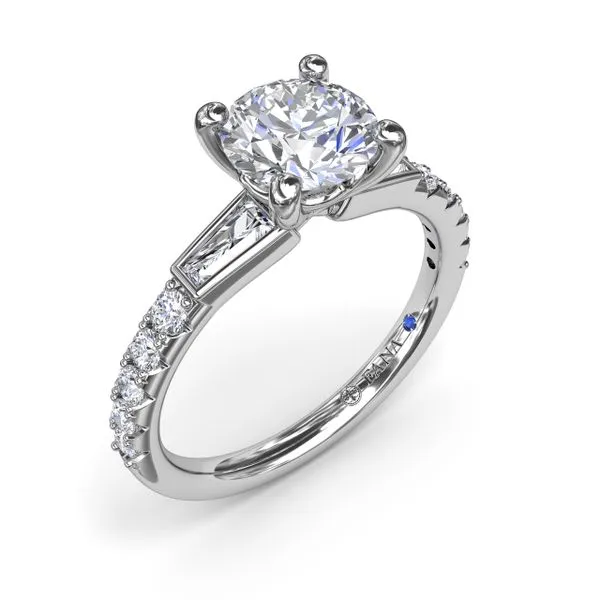 Tapered Baguette Diamond Engagement Ring Castle Couture Fine Jewelry Manalapan, NJ