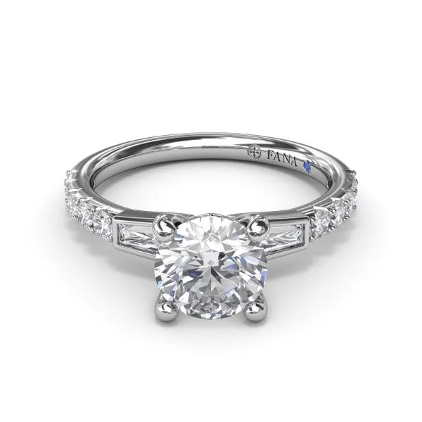Tapered Baguette Diamond Engagement Ring Image 2 The Diamond Center Claremont, CA