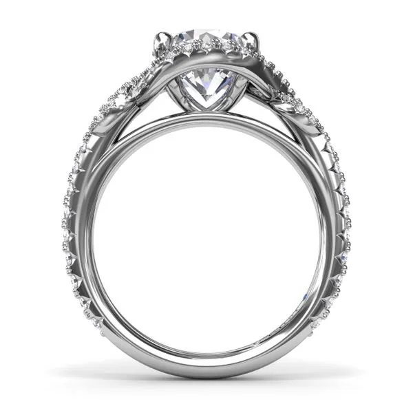 Round Love Knot Diamond Engagement Ring Image 2 Steve Lennon & Co Jewelers  New Hartford, NY