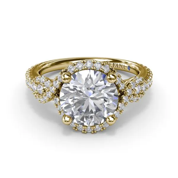 Round Love Knot Diamond Engagement Ring Image 3 The Diamond Center Claremont, CA