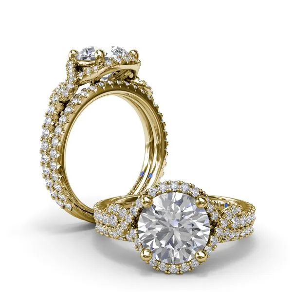 Round Love Knot Diamond Engagement Ring Image 4 The Diamond Center Claremont, CA