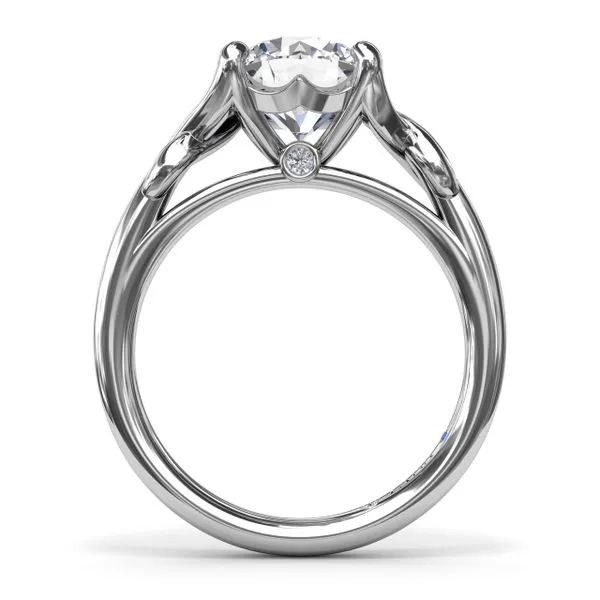 Smooth Love Knot Diamond Engagement Ring Image 2 Quest Fine Jewelers Fairfax, VA