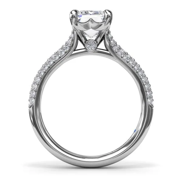 Split Shank Tapered Pavé Engagement Ring Image 2 The Diamond Center Claremont, CA