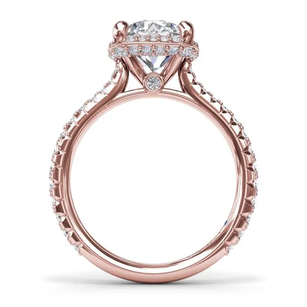 Cushion Cut Diamond Halo Engagement Ring Image 2 The Diamond Center Claremont, CA