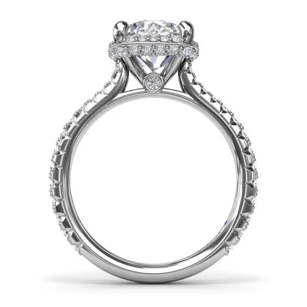 Cushion Cut Diamond Halo Engagement Ring Image 2 Molinelli's Jewelers Pocatello, ID