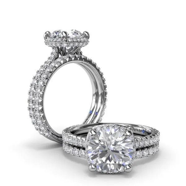 Cushion Cut Diamond Halo Engagement Ring Image 4 Molinelli's Jewelers Pocatello, ID