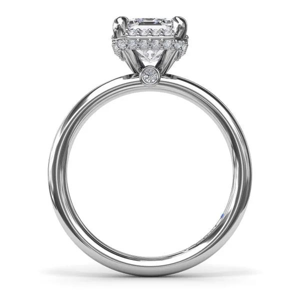 Emerald Cut Halo Diamond Engagement Ring Image 2 Quest Fine Jewelers Fairfax, VA