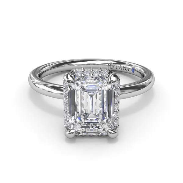 Emerald Cut Halo Diamond Engagement Ring Image 3 Molinelli's Jewelers Pocatello, ID