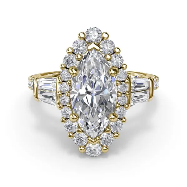 Marquise Baguette Diamond Engagement Ring Image 3 Molinelli's Jewelers Pocatello, ID
