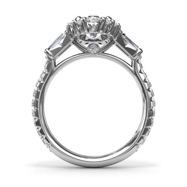 Marquise Baguette Diamond Engagement Ring Image 2 Steve Lennon & Co Jewelers  New Hartford, NY
