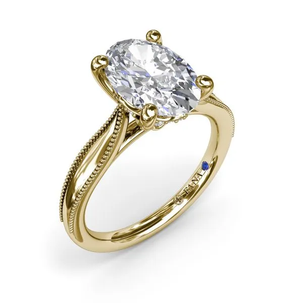 Tapered Milgrain Diamond Engagement Ring Steve Lennon & Co Jewelers  New Hartford, NY