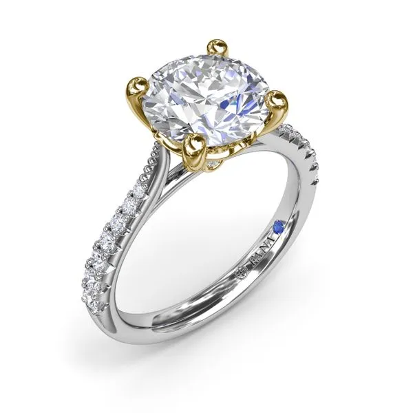 Thin Milgrain Graduated Diamond Engagement Ring The Diamond Center Claremont, CA