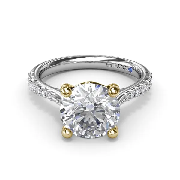 Thin Milgrain Graduated Diamond Engagement Ring Image 3 Jim's Jewelers Tyler, TX