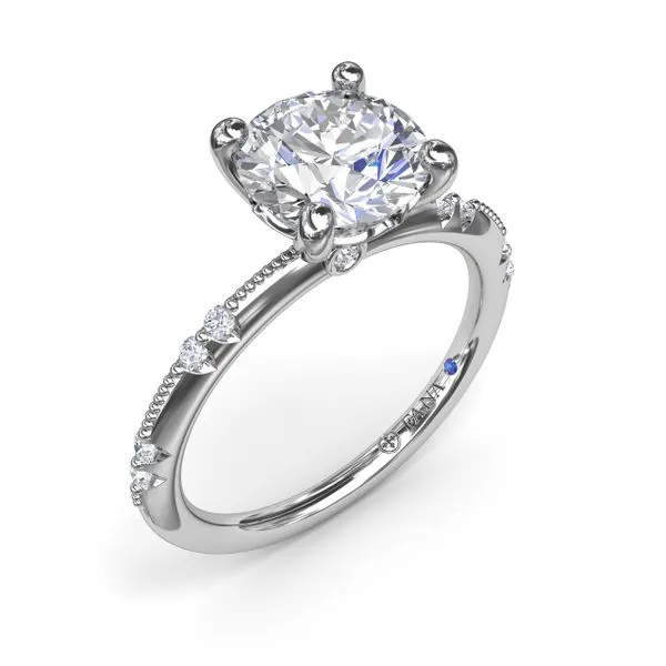 Milgrain Knife-Edge Round Diamond Engagement Ring The Diamond Center Claremont, CA