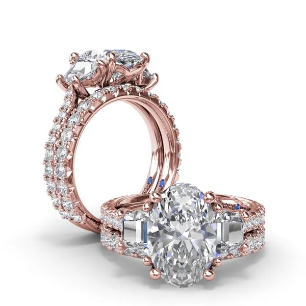 Bold Three Stone Oval Diamond Engagement Ring Image 4 Molinelli's Jewelers Pocatello, ID