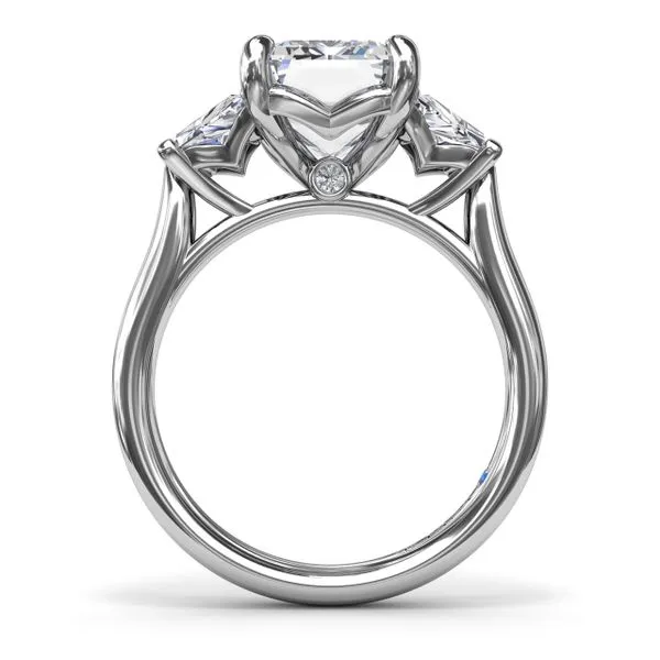 Three Stone Trapezoid Diamond Engagement Ring Image 2 The Diamond Center Claremont, CA