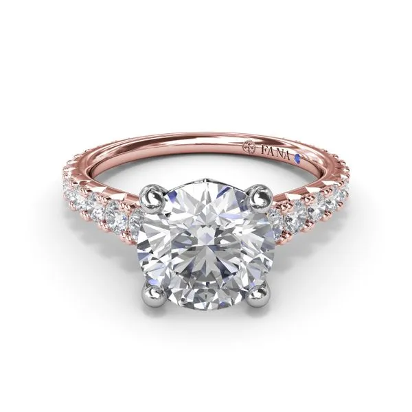 Round Diamond Engagement Ring with Graduated Shank Image 3 Shipley's Fine Jewelry Hampstead, MD