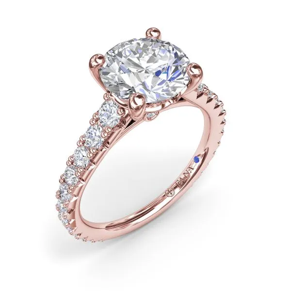Round Diamond Engagement Ring with Graduated Shank Jim's Jewelers Tyler, TX